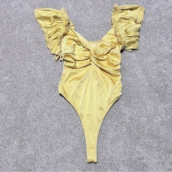 NWT Skylar Rose gold silky body suit size small - Picture 1 of 7